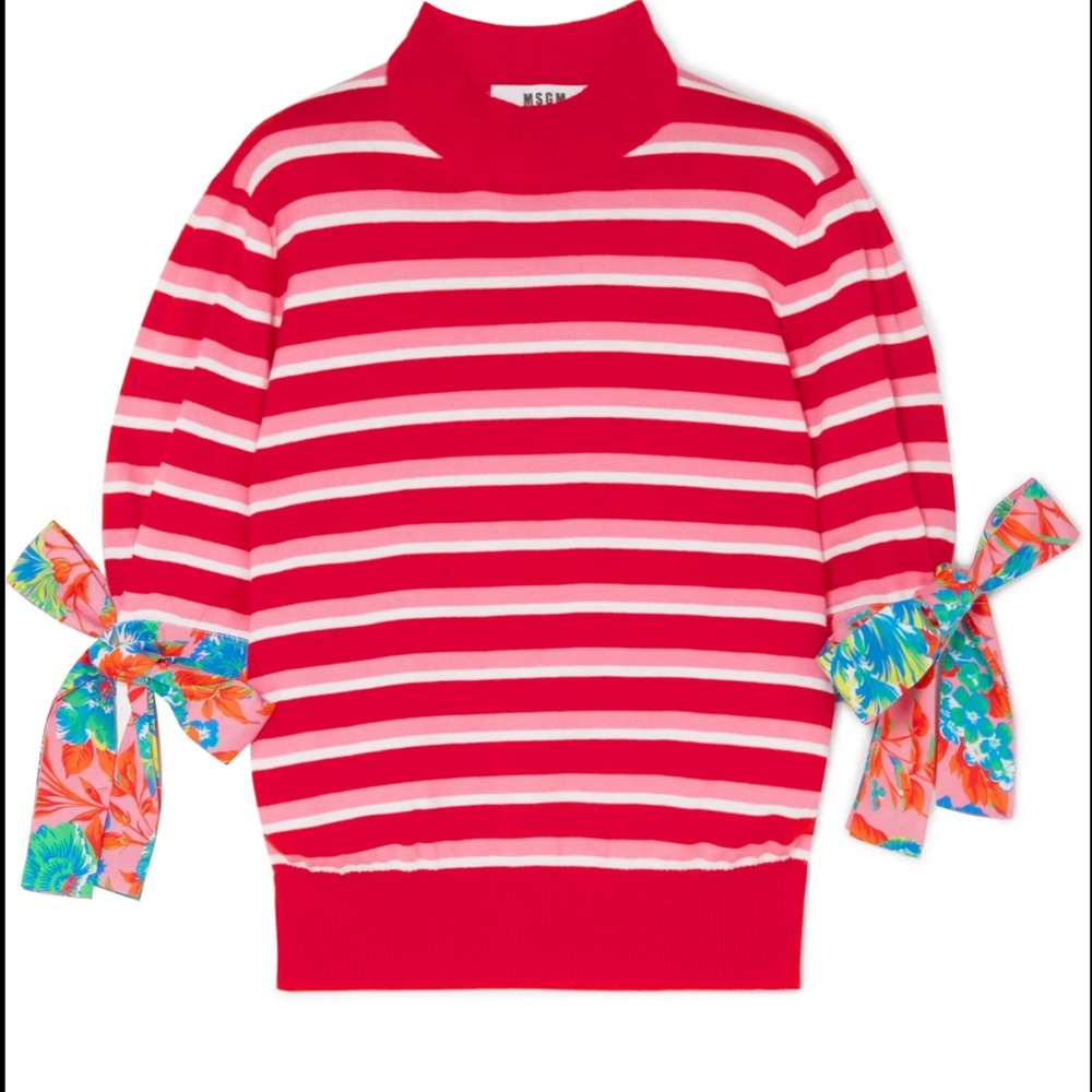 MSGM striped cotton sweater